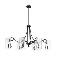 Savoy House 1-4571-6-89 - Calgary 6-Light Oval Chandelier in Matte Black