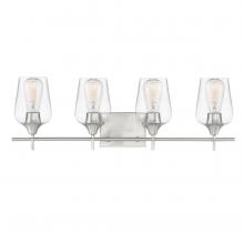 Savoy House 8-4030-4-SN - Octave 4-Light Bathroom Vanity Light in Satin Nickel