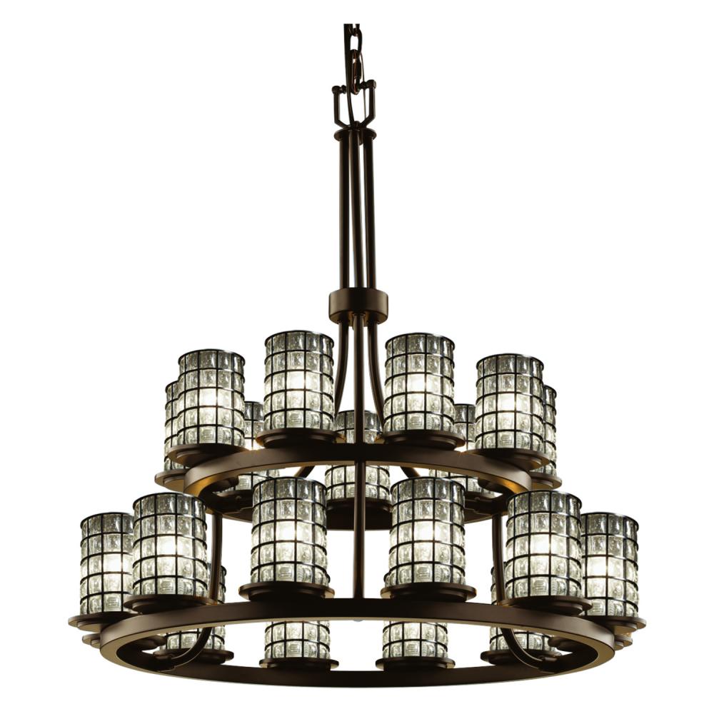 Dakota 21-Light 2-Tier Ring LED Chandelier