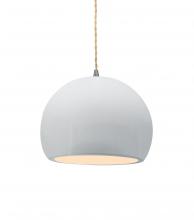 Justice Design Group CER-6530-WTWT-NCKL-BEIG-TWST-LED1-700 - Small Globe LED Pendant