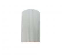 Justice Design Group CER-5740-WTWT-LED1-1000 - Small ADA LED Pleated Cylinder Wall Sconce