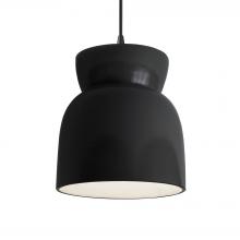 Justice Design Group CER-6515-BLK-MBLK-BKCD - Large Hourglass Pendant