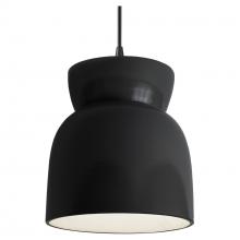 Justice Design Group CER-6515-BLK-MBLK-BKCD-LED1-700 - Large Hourglass LED Pendant