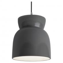 Justice Design Group CER-6515-GRY-CROM-BKCD-LED1-700 - Large Hourglass LED Pendant