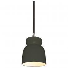 Justice Design Group CER-6515-PWGN-NCKL-BKCD-LED1-700 - Large Hourglass LED Pendant