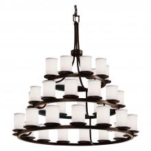 Justice Design Group FAB-8712-10-WHTE-DBRZ-LED36-25200 - Dakota 36-Light 3-Tier Ring LED Chandelier