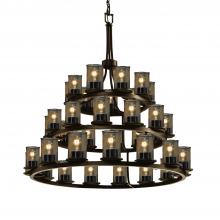 Justice Design Group MSH-8712-10-DBRZ - Dakota 36-Light 3-Tier Ring Chandelier