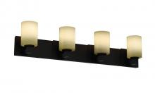 Justice Design Group FSN-8924-30-WEVE-DBRZ - Modular 4-Light Bath Bar