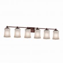 Justice Design Group GLA-8426-16-WTFR-DBRZ - Tetra 6-Light Bath Bar