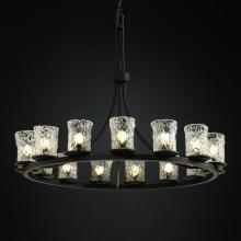 Justice Design Group GLA-8715-16-AMBR-DBRZ - Dakota 15-Light 1-Tier Ring Chandelier