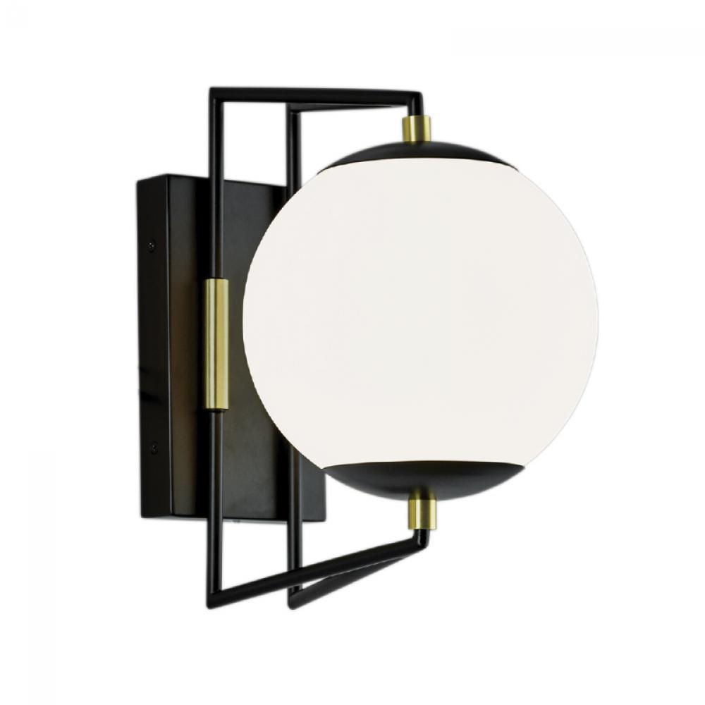 Cosmos Outdoor Wall Light - Matte Black Satin Brass