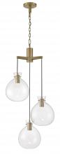 Norwell 4743-AN-CL - Selina Tiered Globe LED Chandelier - Antique Brass