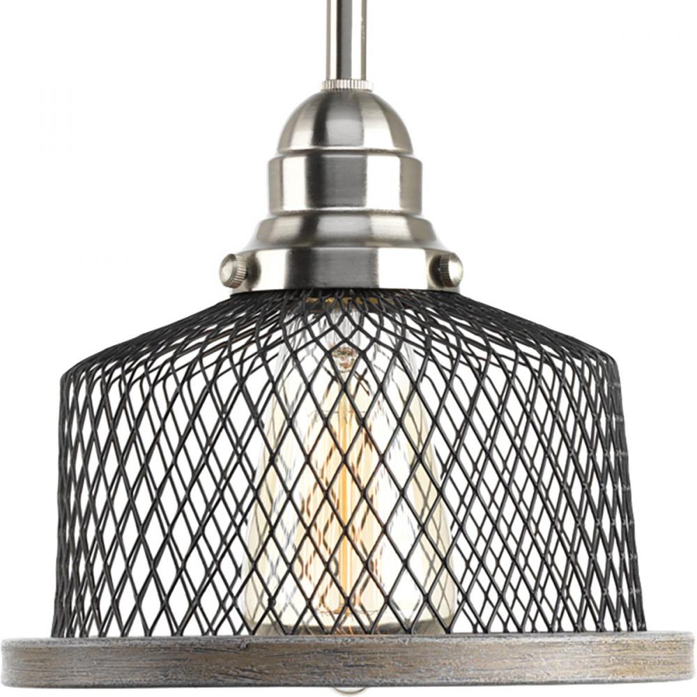 Tilley Collection One-Light Brushed Nickel Coastal Pendant Light