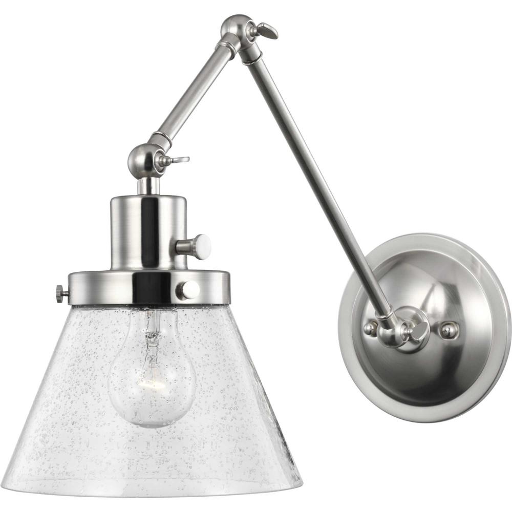 Hinton Collection Brushed Nickel Swing Arm Wall Light