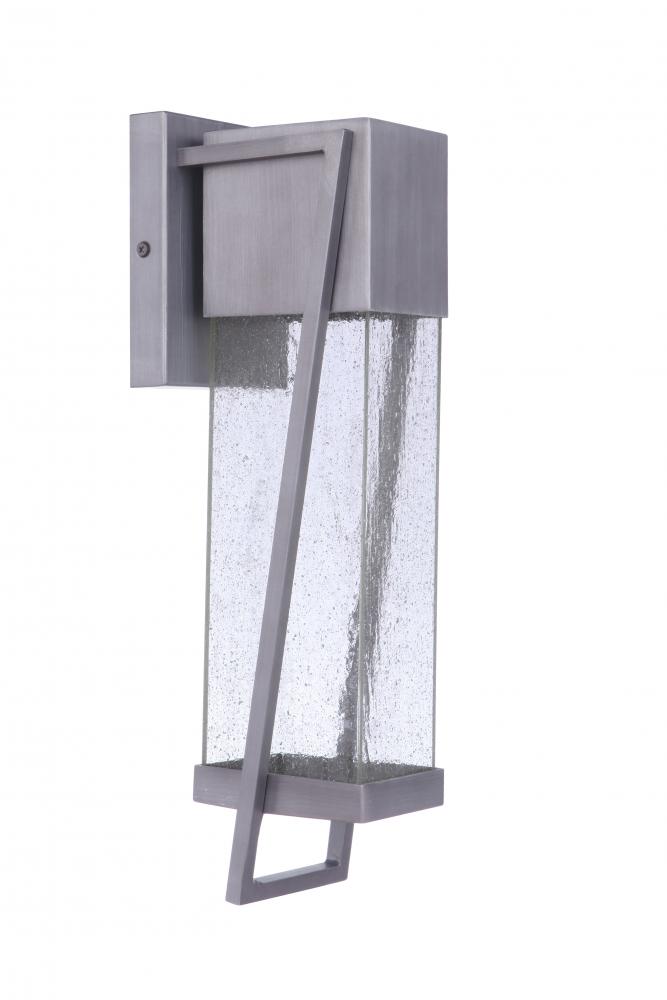 Bryce 1 Light Medium Outdoor LED Wall Lantern in Brushed Titanium