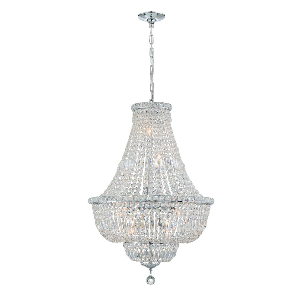 Roslyn 9 Light Polished Chrome Chandelier