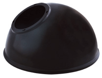 DECORATIVE ANGLED DOME SHADE FOR GNLED GOOSENECK BLACK