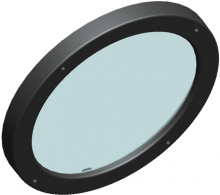 RAB Lighting LFGNLEDB - DECORATIVE LENS & DOOR FRAME REPLACEMENT GNLED BLACK WITH FROSTED LENS