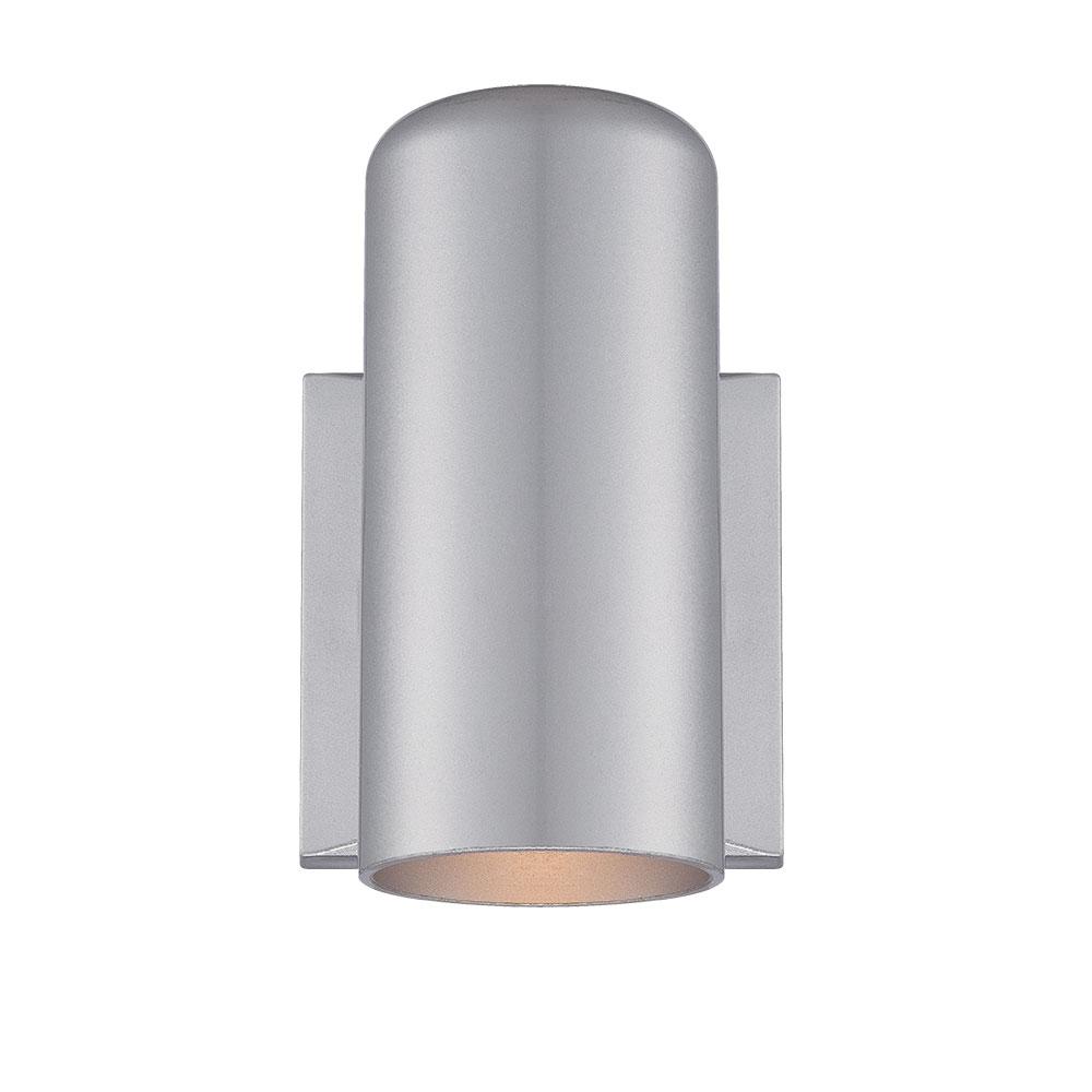 Wall Sconces Collection Wall-Mount 1-Light Outdoor Brushed Silver Light Fixture