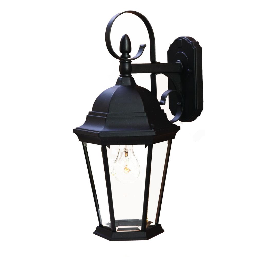 New Orleans Collection Wall-Mount 1-Light Outdoor Matte Black Light Fixture