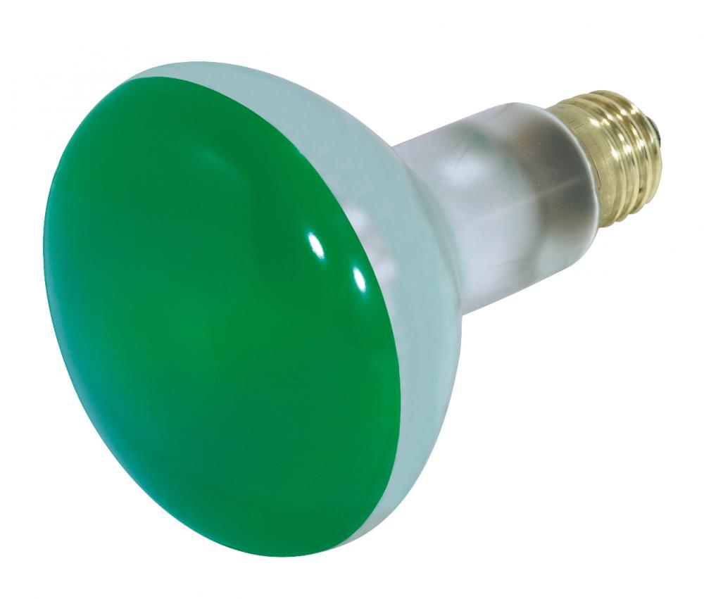 75 Watt BR30 Incandescent; Green; 2000 Average rated hours; Medium base; 130 Volt