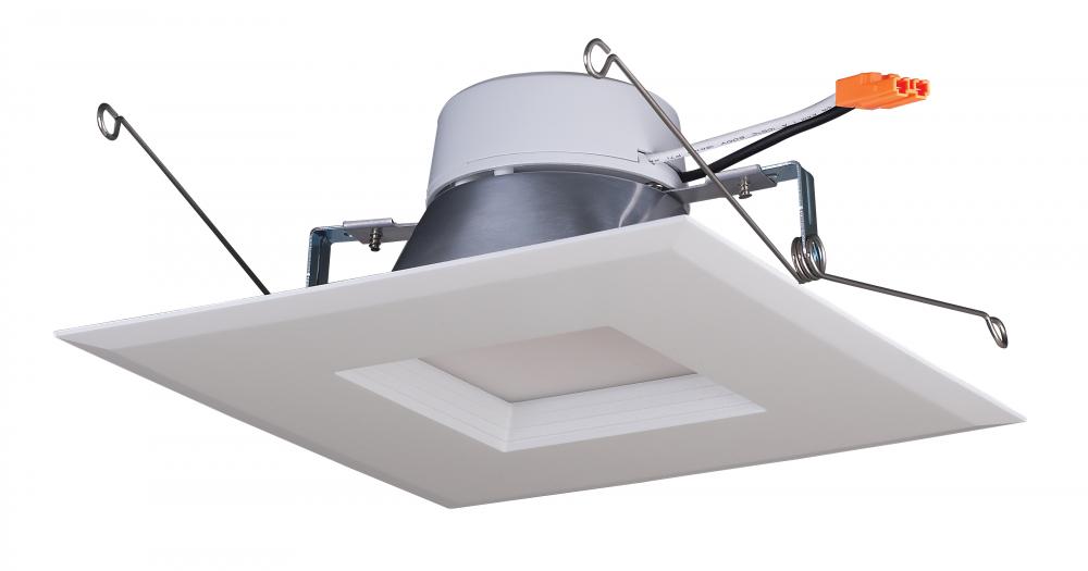 11.5 watt LED Downlight Retrofit; 5-6 inch square shape; 2700K; 120 volt; White Finish