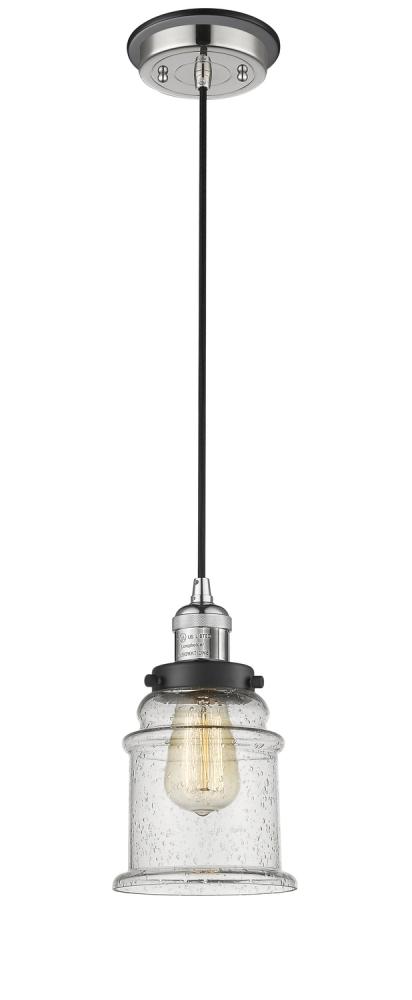 Canton - 1 Light - 6 inch - Polished Nickel - Cord hung - Mini Pendant