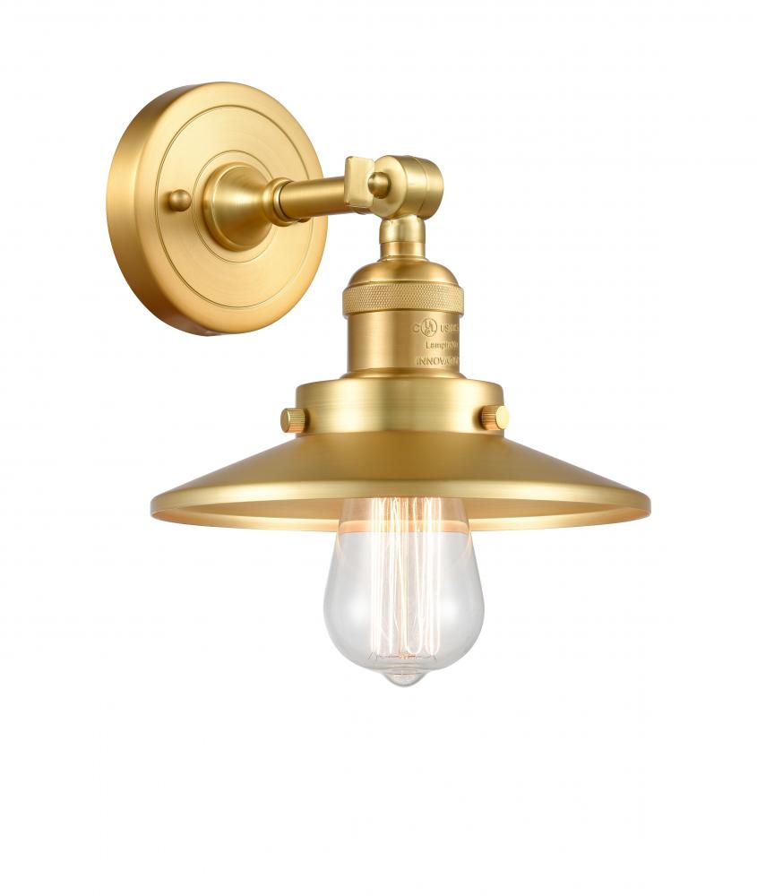 Railroad - 1 Light - 8 inch - Satin Gold - Sconce