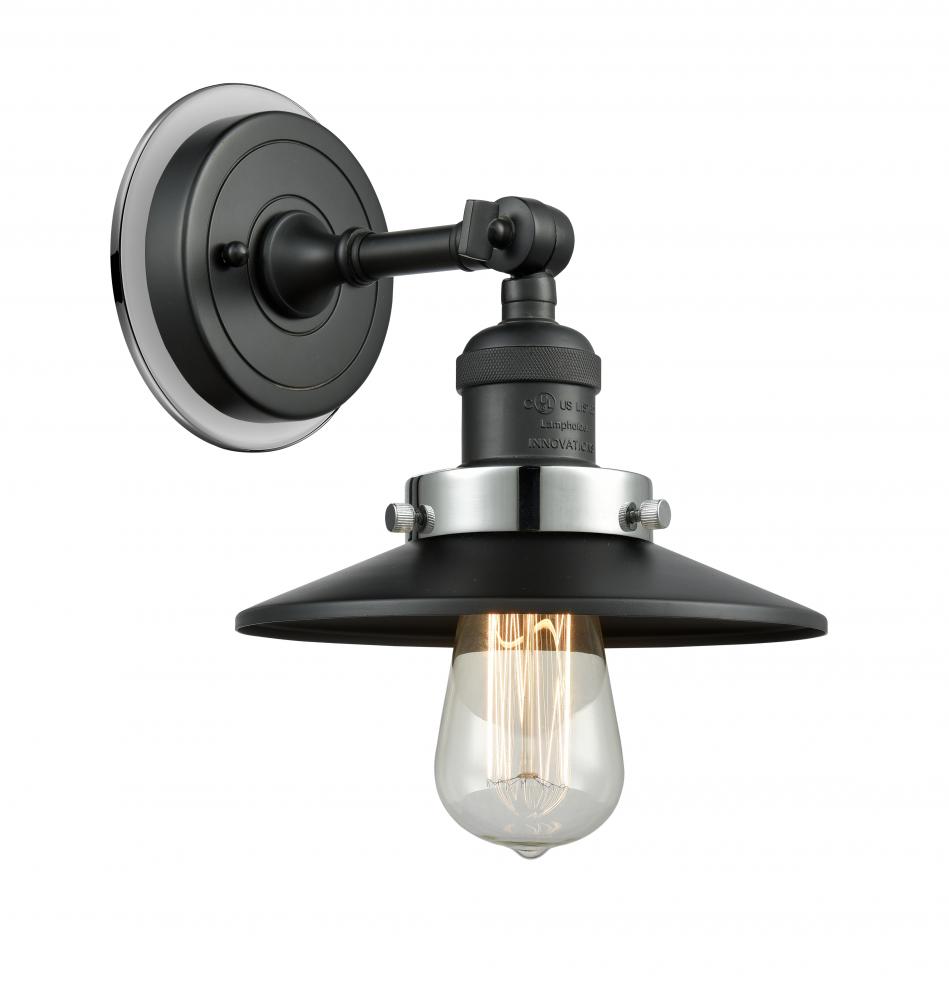 Railroad - 1 Light - 8 inch - Matte Black - Sconce