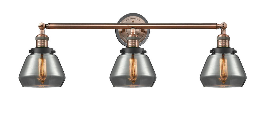 Fulton - 3 Light - 30 inch - Antique Copper - Bath Vanity Light