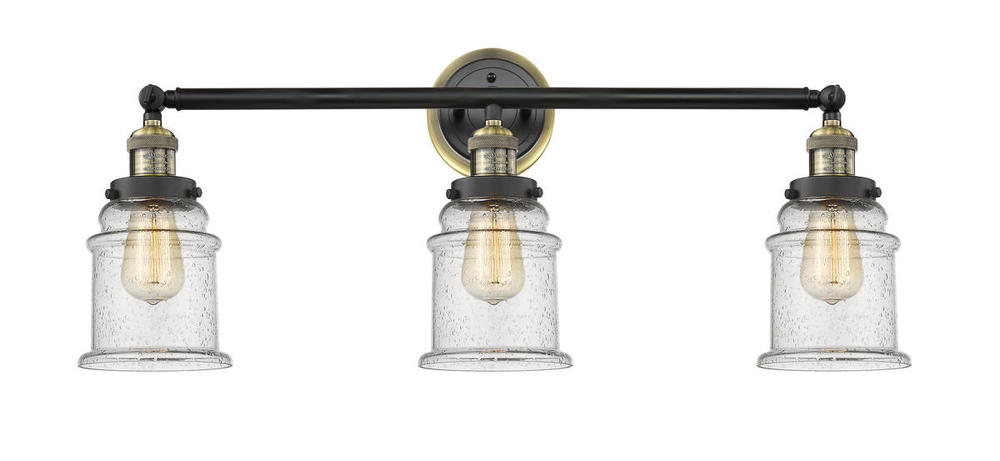 Canton - 3 Light - 30 inch - Black Antique Brass - Bath Vanity Light