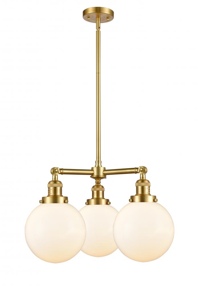 Beacon - 3 Light - 22 inch - Satin Gold - Stem Hung - Chandelier