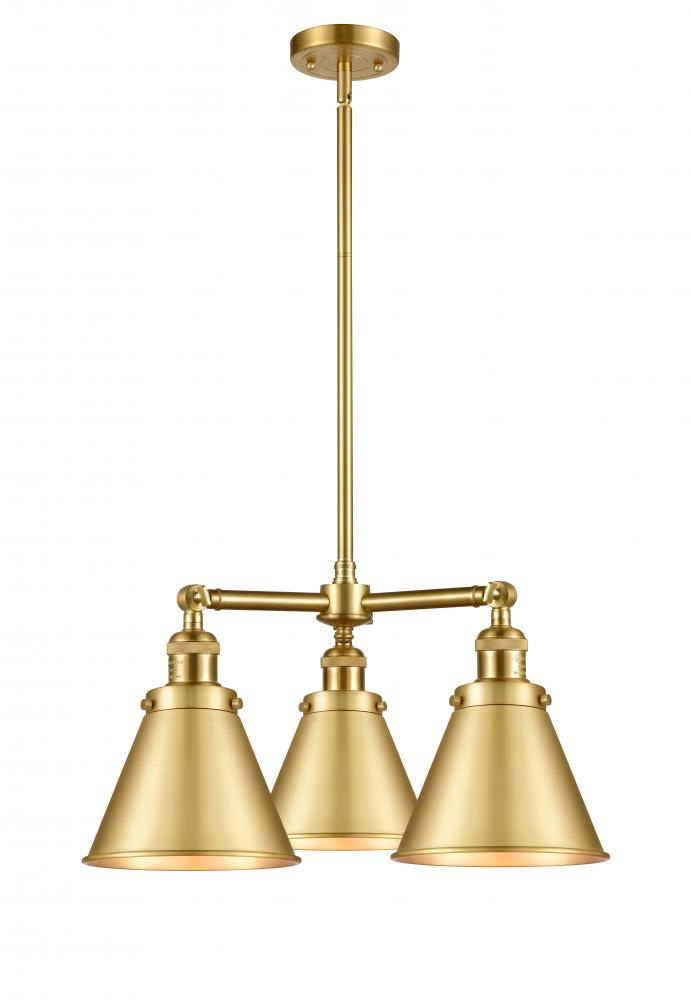 Appalachian - 3 Light - 21 inch - Satin Gold - Stem Hung - Chandelier