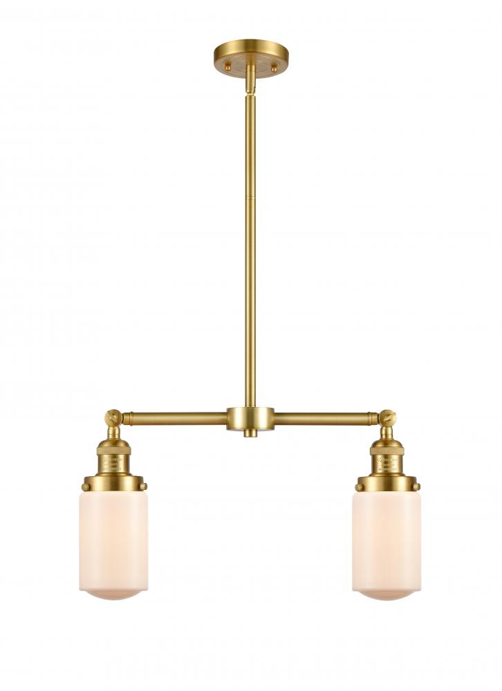 Dover - 2 Light - 21 inch - Satin Gold - Stem Hung - Island Light