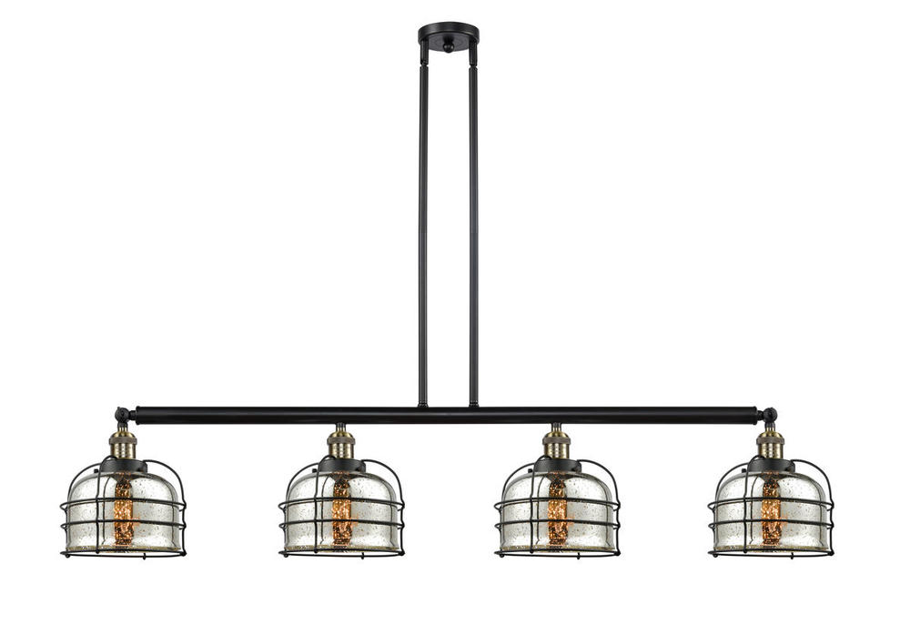 Bell Cage - 4 Light - 53 inch - Black Antique Brass - Stem Hung - Island Light