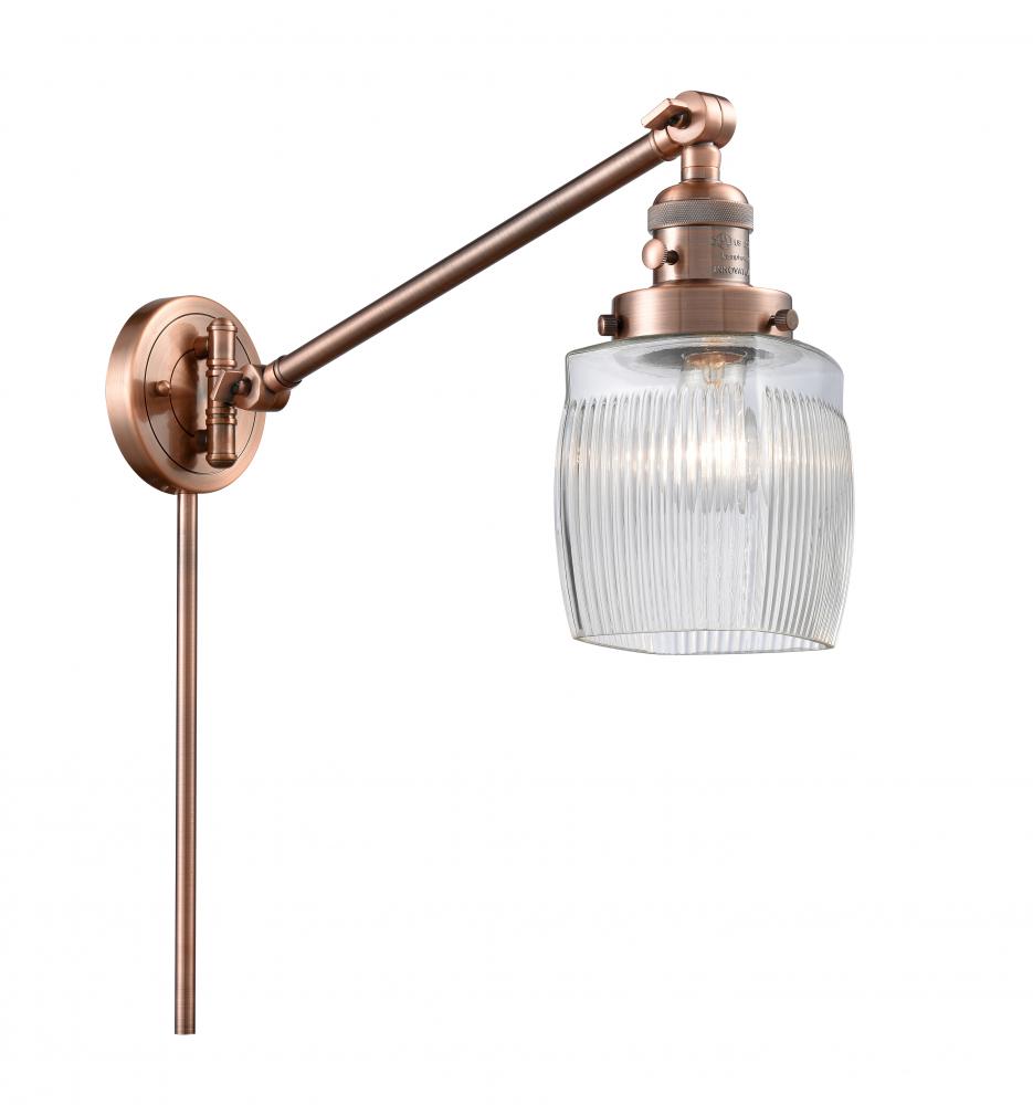 Colton - 1 Light - 8 inch - Antique Copper - Swing Arm