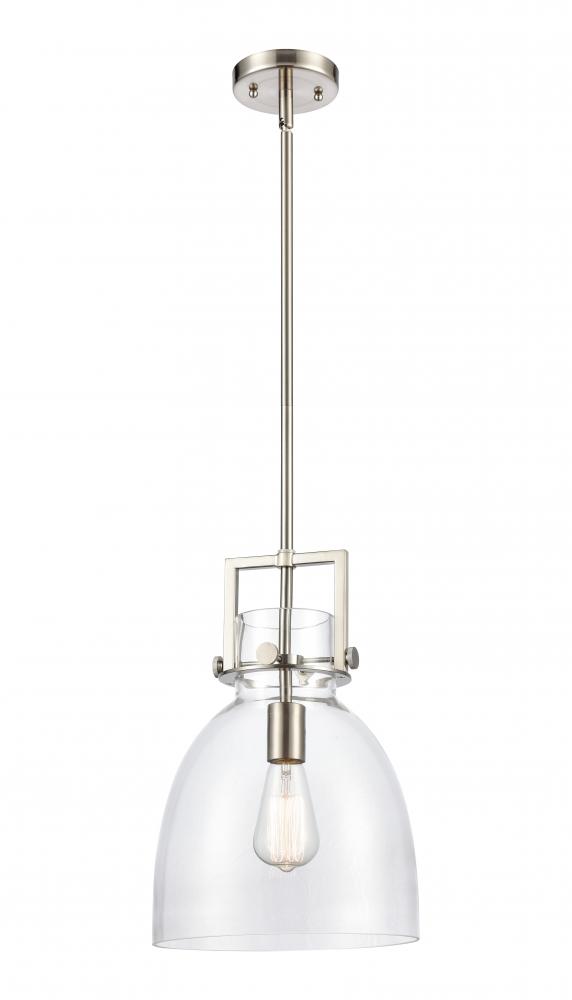 Newton Bell - 1 Light - 10 inch - Satin Nickel - Mini Pendant