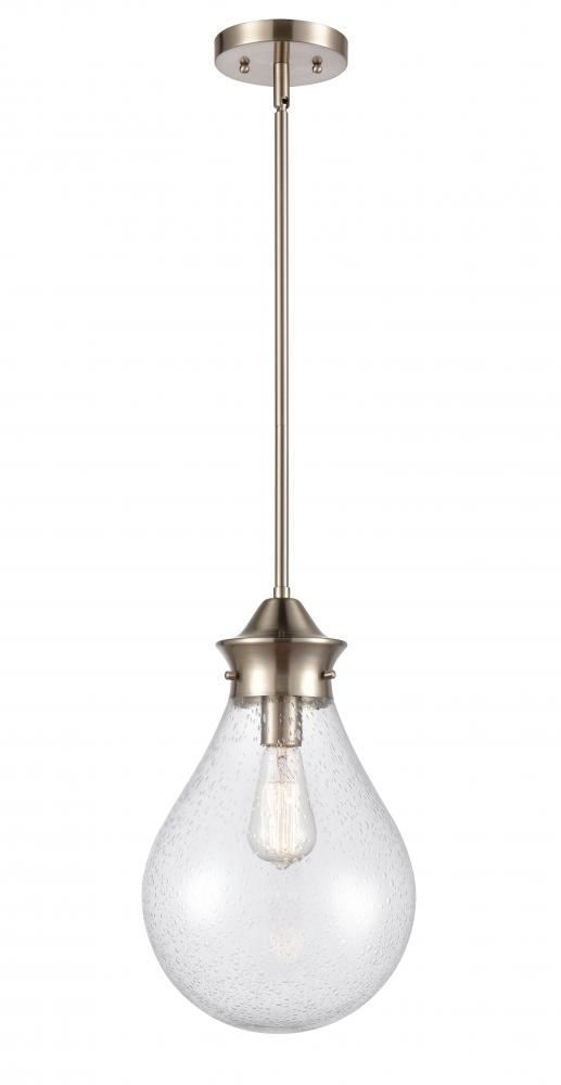 Genesis - 1 Light - 10 inch - Satin Nickel - Cord hung - Mini Pendant