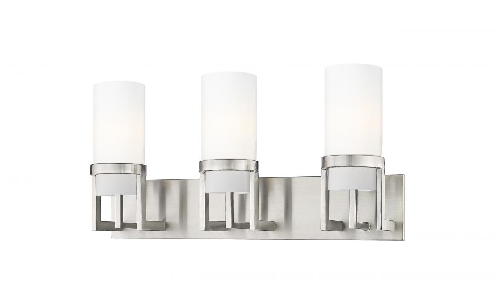 Utopia - 3 Light - 5 inch - Satin Nickel - Bath Vanity Light