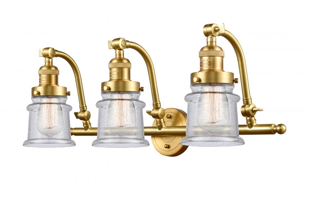 Canton - 3 Light - 28 inch - Satin Gold - Bath Vanity Light