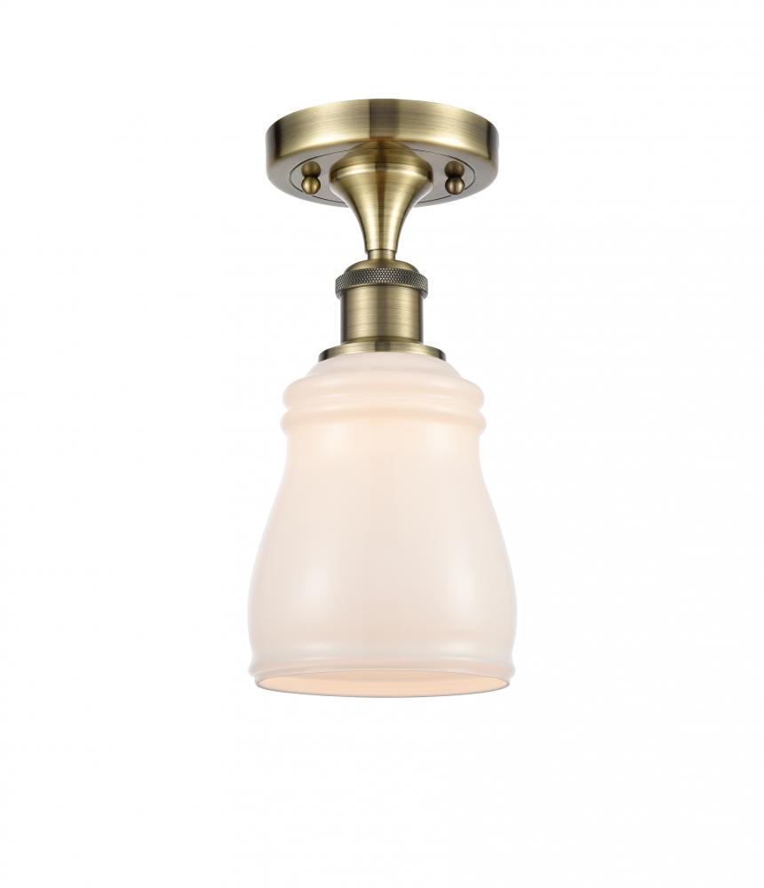 Ellery - 1 Light - 5 inch - Antique Brass - Semi-Flush Mount