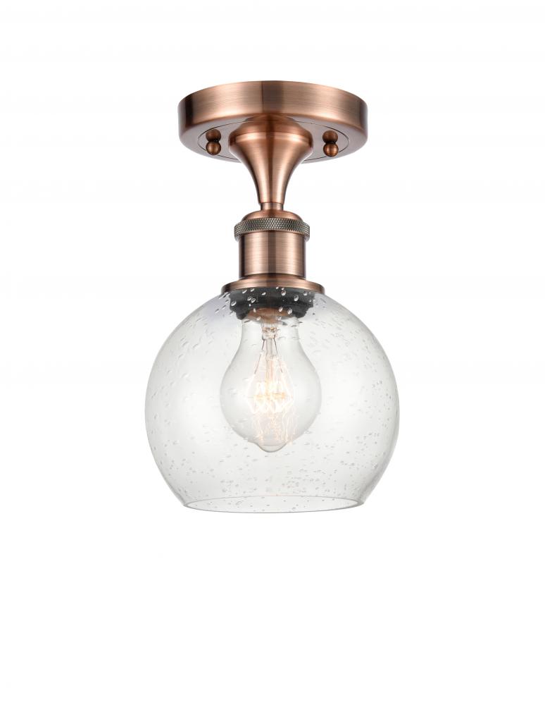 Athens - 1 Light - 6 inch - Antique Copper - Semi-Flush Mount