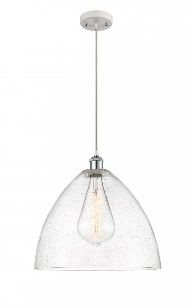 Bristol - 1 Light - 16 inch - White Polished Chrome - Cord hung - Pendant