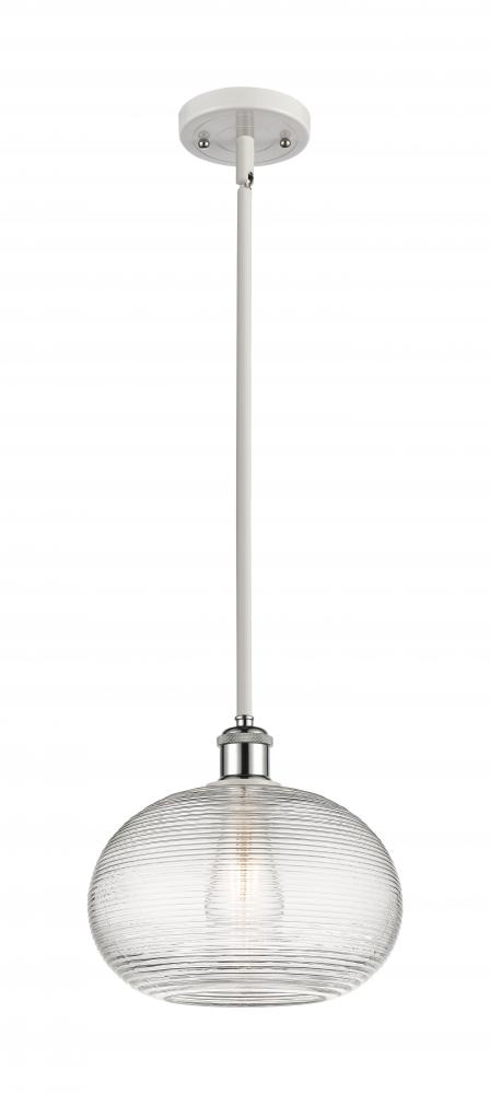 Ithaca - 1 Light - 10 inch - White Polished Chrome - Mini Pendant