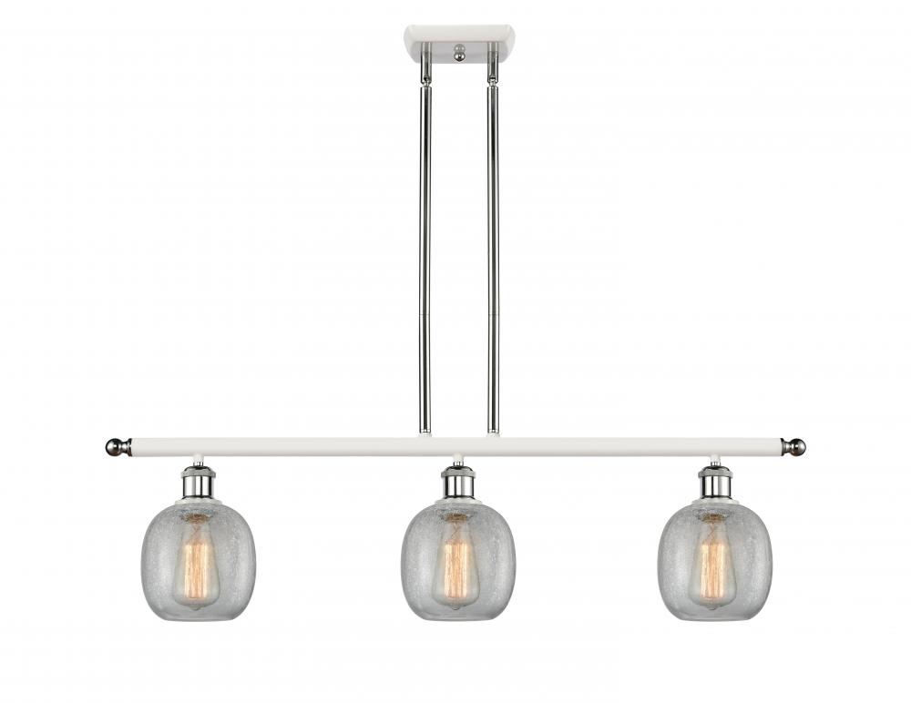 Belfast - 3 Light - 36 inch - White Polished Chrome - Cord hung - Island Light