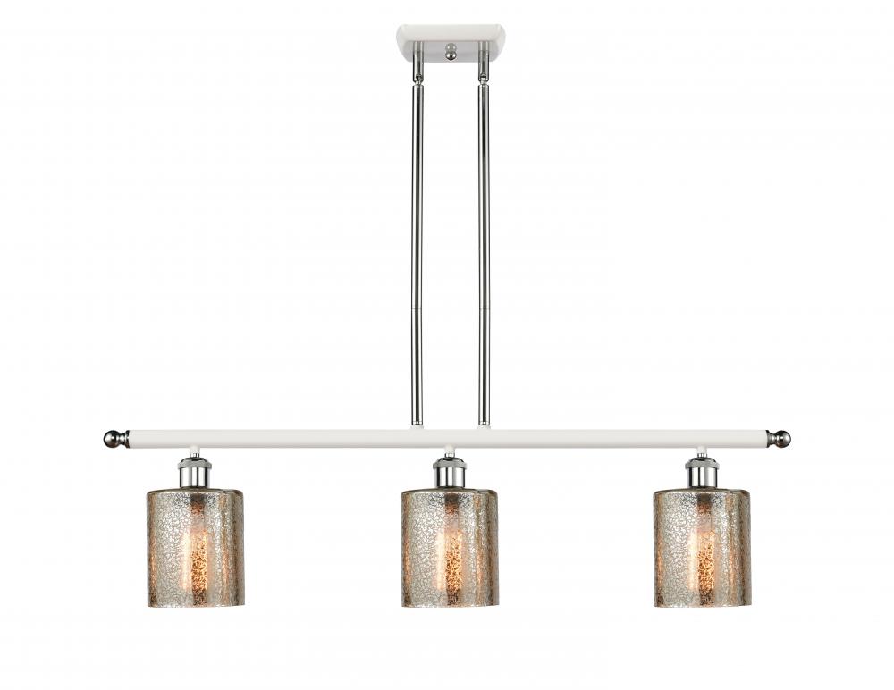 Cobbleskill - 3 Light - 36 inch - White Polished Chrome - Cord hung - Island Light