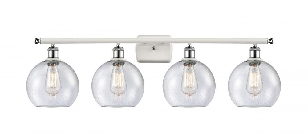 Athens - 4 Light - 38 inch - White Polished Chrome - Bath Vanity Light