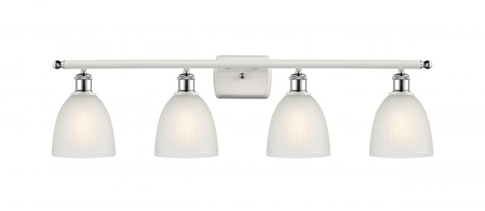 Castile - 4 Light - 36 inch - White Polished Chrome - Bath Vanity Light