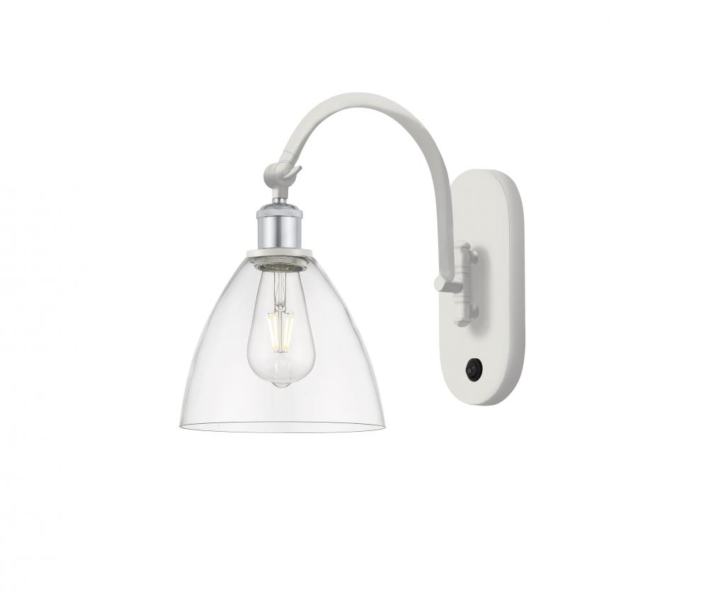 Bristol - 1 Light - 8 inch - White Polished Chrome - Sconce