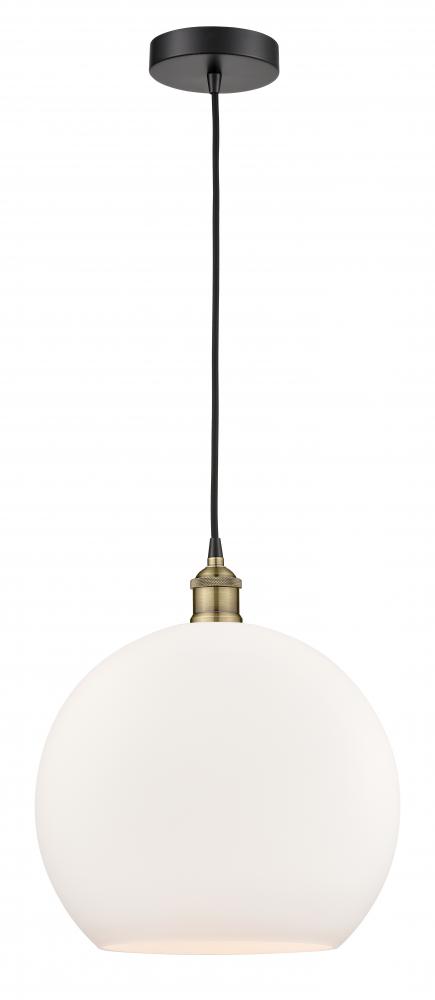 Athens - 1 Light - 14 inch - Black Antique Brass - Cord hung - Pendant